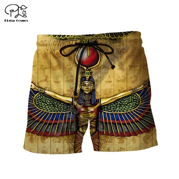 PLstar CosmosHorus Stari Horus Egiptovski Bog Oči v Egiptu Faraon Anubis obraz 3dPrint Poletne Kratke hlače, kratke Hlače, Moške/Ženske S-1
