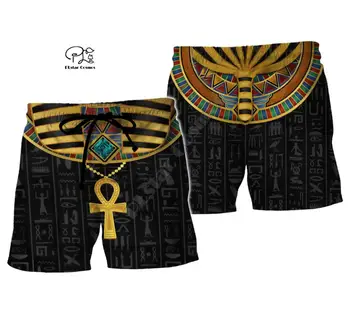 PLstar CosmosHorus Stari Horus Egiptovski Bog Oči v Egiptu Faraon Anubis obraz 3dPrint Poletne Kratke hlače, kratke Hlače, Moške/Ženske S-1