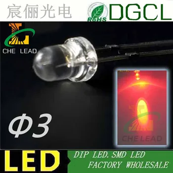 Nizka cena MODRA DIP LED 25-30 zorni kot 460-475nm 3.0-3.5 V(3MM LED-dioda)