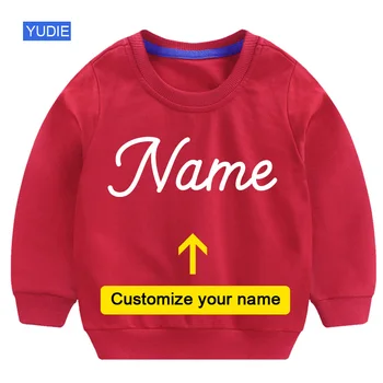 Otroci Sweatshirts Prilagodite Vaše Ime Načrta Malčke Baby Fantje Hoodie Kul Rojstni dan Oblačila Deklica Pade Oblačila za Otroke
