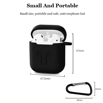 HLTON Mehki Silikonski Slušalke Primeru Za Apple Airpods Shockproof Primeru Slušalke Pribor Ultra Thin Air Stroki Zaščitni Pokrov