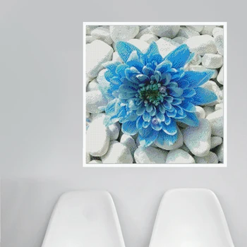 MEIAN Daisy Diamond Slike Vezenje Navzkrižno Stitch Cvet Mozaik, Poln Krog/Kvadrat Vaja Okrasnih Doma Dekoracijo