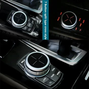Aluminij Večpredstavnostna Nadzor Gumb Gumb Pokrov zaščitni pokrov Za BMW 1 2 4 3 5 Serija X1 X3 X5 X6 GT iDrive F30 E90 E92 E60 E61 Avto Styling