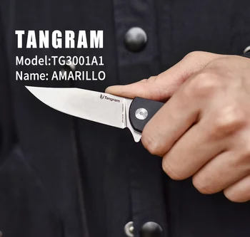 TANGRAM Taktično Žepni Nož Zložljiva Lovski Nož TG3001A1 EOS Mini Keychain Flipper Nož ACUTO440 iz Nerjavečega Jekla