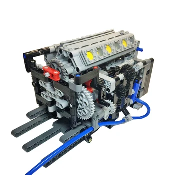 Novo 516Pcs V12 Motor Integriran Modul MOC Majhnih Delcev Gradnik Komplet za sestavljanje modela, fantje, otroci darila Božič 2019