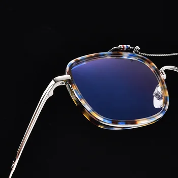 Thom Brand New York TBX816 Fashional Kvadratnih Očala kovinski Okvir Moški Ženske Klasično Optično Recept za Očala Originalni škatli
