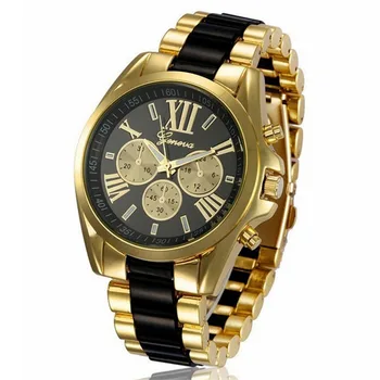 2020 Luksuzne blagovne Znamke Moških Zlato Številčnica Watch Celoti iz Nerjavečega Jekla Watchband Analogna Quartz Saats ročno uro relogio masculino