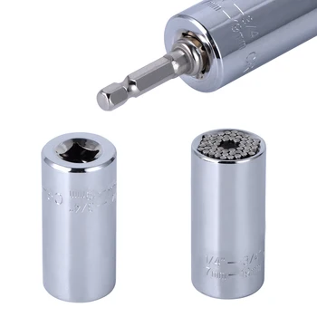 QHTITEC Čarobno Socket Set CR-V, 7-19 mm Univerzalne klešče za Izmenljive Multi-funkcijo Ključa Vtičnica za Električni Vrtalnik Ročni Ročno Orodje