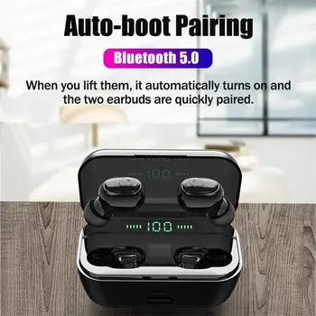 NOVI Bluetooth 5.0 Slušalke G6S Digitalni Zaslon Slušalke Moči Banke 2200mAh Velike Zmogljivosti TWS Brezžične slušalke z mikrofonom