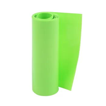Uxcell 90 mm Ravno Širina 1M Dolžina PVC Heat Shrink Tube Zelena za 18650 Baterije Izolacija Ohišja Toplote Skrči Vroče Sale1PCS
