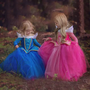 Disney Princesa Aurora Tutu Obleko Otrok Uspešnosti Halloween Cosplay Kostum Novo leto Stranka Formalno Obleko