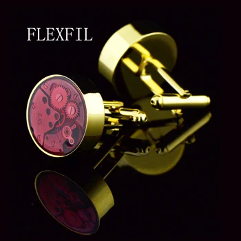 FLEXFIL Nakit francoski majica cufflink za moški oblikovalec blagovne Znamke Lisice povezavo Gumb Visoke Kakovosti Luksuzni Poroko moškega Brezplačna Dostava