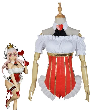 Japonski Anime Rdeča Kraljica Različica Super Sonic Cosplay Kostume Seksi Dekleta Lolita Obleko Halloween Carnival Uniform Po Meri