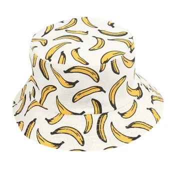 Unisex Odraslih Dvojno Stranicami Obrabe Banana Ribič Pokrivalo za zaščito pred soncem na Prostem Skp Banana Vezene Potovanja шляпа 2020 Novo Шляпа солнца