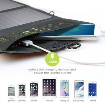 ALLPOWERS Prenosni Solarni Polnilnik 5V USB solarnimi Polnjenje za iPhone 12 11 Pro X Xr Xs Max 6 7 8 Samsung Note Galaxy Huawei.
