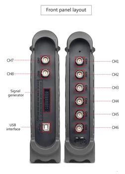 Hantek 1008C Oscilloscope 8 Kanalov USB za Shranjevanje Oscilloscope/DAQ/Programmable Generator Digitalni Avtomobilske Oscilloscope