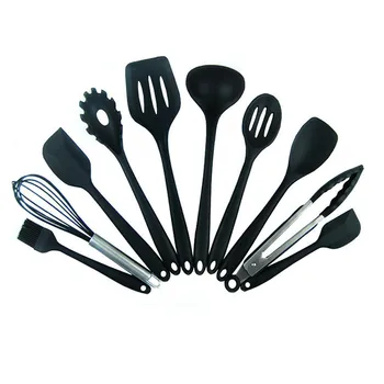 Silikonski Kuhanje 10 Kompletov Non-Stick Silikona, Kuhinjska posoda in Lopato Žlico Kuhanje