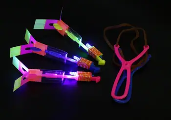 Otroška igrača 100 kozarcev/veliko ali 50pcs y-oblike naključno barvo Svetlobe Puščico, ki Plujejo pod Igrača LED Osvetlitev, Bliskavico, Igrače Stranka Zabavno Darilo Catapult