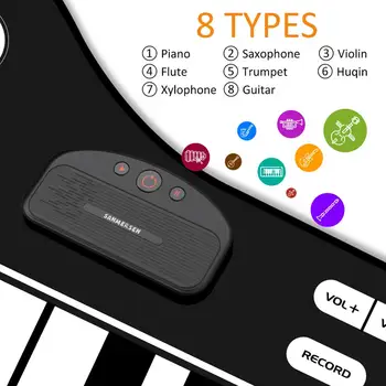 180x99cm Glasbeni Klavir Instrumenti Igrače Mat za Otroke, Otroci, Glasba Preproge Dotik Predvajanje z Zvokom Glasbeni Preprogo Glasbe Učenje Igrače