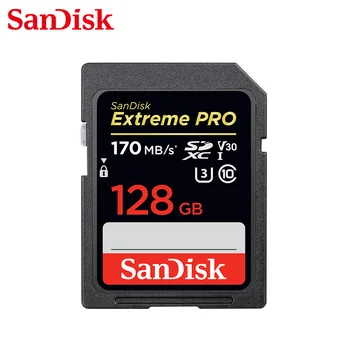 Prvotne SanDisk Extreme PRO 256GB SD High Speed 170MB/s, Class 10 za Pomnilniško Kartico UHS-I U3 64GB 128GB Za kartice SD Kartico