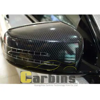 Visoko Sijajni 6D Ogljikovih Vlaken Black 4D Teksture Car Wrap Vinilne Nalepke Realni števili Ogljikovih Videz!