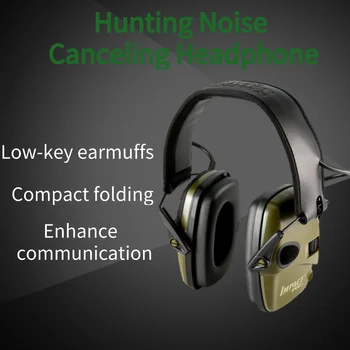 Elektronski Streljanje Earmuff Slušalke Zunanja Zložljiva Lov Hrupa Preklic Slušalke Taktično Sluha Uho Zaščitne Slušalke