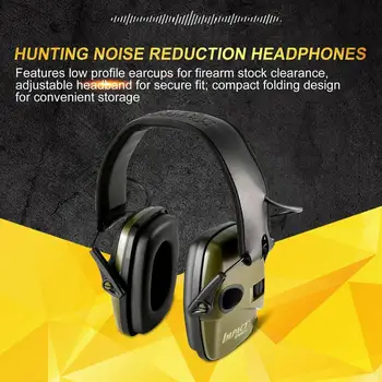 Elektronski Streljanje Earmuff Slušalke Zunanja Zložljiva Lov Hrupa Preklic Slušalke Taktično Sluha Uho Zaščitne Slušalke