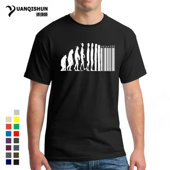 Človeški Razvoj T Srajce Banksy Človeštvo Opica črtne kode Kapitalizma Anarhijo Tee Shirt 16 Barv Bombaža T-srajce Unisex Vrhovi Tees