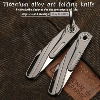 Titanove zlitine, zložljivi kirurški nož rezilo 11 mini zložljiv nož v sili rezanje nož prenosni zunanji reševanje orodje nož EOS
