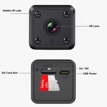 1080P Mini WiFi IP Kamera Zidava-v Baterije CCTV Brezžični Home Security Mikro Kamero Full HD Night Vision Povezan s Telefoni