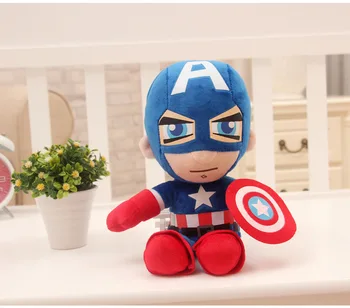 Marvel 27 cm Avengers Mehko Obleko Junak Captain America, Iron Man, Spiderman Plišastih Igrač Film Lutka Otroke Novo Leto Božično Darilo