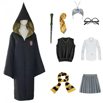 Otrok, Odraslih Spolne Slog Slytherin Ravenclaw Hufflepuff Haljo Pulover Palico Oblačila Hermiona Granger Halloween Kostum