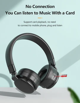 Brezžični Šport Bluetooth Slušalke R10 Nad Uho Stereo Bas Bluetooth 5.0 Zložljive Slušalke Slušalke Podpira TF Kartice, MP3 Predvajalnik