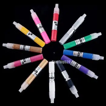 Dobra Kakovost 12 Barve Nail Art Svinčnik Za 3D Nail Art DIY Dekoracijo lak Peresa Nastavite 3D-Modela, Barve Pero