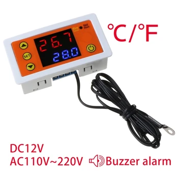 AC110V-220V DC12V Termostat za Ogrevanje, Hlajenje Temperaturni Regulator s Zumer