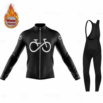 2020 Belo Zimsko Kolesarjenje Oblačila Long Sleeve Jersey Moški Ekipi Toplo Jakno Nastavite MTB Oblačila Toplotne Runo Ropa Ciclismo