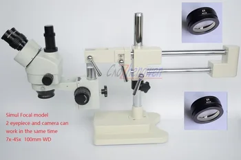 FYSCOPE 3,5 X-90X Mikroskop 50/50 Split Simul-Osrednja Mikroskopom Dvojno Boom Stojalo Trinocular Stereo Zoom Mikroskop