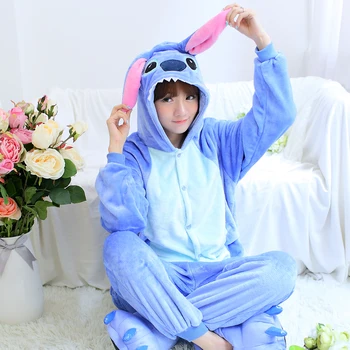 KIGUCOS Vse V Enem Živali Pižamo za Zimske Ženske Pižame Risanka Onesies Otrok Dinozaver Kostume Sleepwear Samorog Pižame