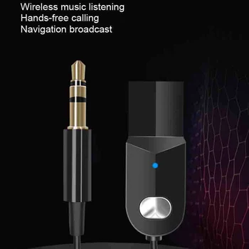 Auto Mini Kabel 3,5 MM Priključek AUX Bluetooth Sprejemnik Komplet Avdio MP3 Glasbe Ključ USB Adapter Za Brezžično Avto FM Radio, Zvočnik