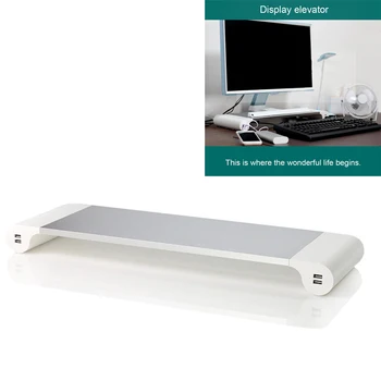 Aluminij Zlitine Namizno Stojalo za Zaslon Non-slip Laptop Stand Odcepa s 4-vrata USB Polnjenje