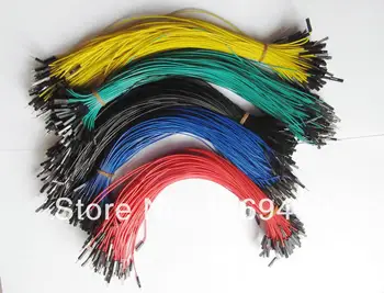 100 kozarcev / lot (5 barvo x 20pcs ) 2.54 mm 30 cm moški-ženska 1p-1p Dupont Žice Skakalec Kabel Za Arduino 5 barv , Brezplačna dostava