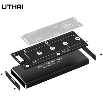 UTHAI M. 2 SATA Protokol NGFF Mobilne Trdi Disk v Polje USB3.0 Visoke hitrosti Prenosa Aluminij Zlitine Odvajanje Toplote SSD ssd