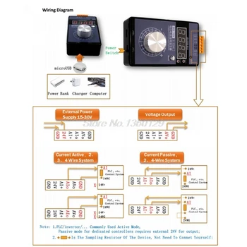 Visoko Natančnost, Ročne Prenosne 0-10V 0-22mA signalnega Generatorja Nastavljiva Trenutno Napetost Analogni Simulator Z LED Display-em