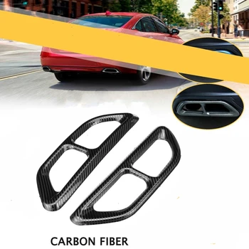 Ogljikovih Vlaken Zadaj Dvojni Izpušni Cevi, ki Držijo Pokrov Trim Izpušni Glušnik Plošča za Honda Accord 2018 2019 2020