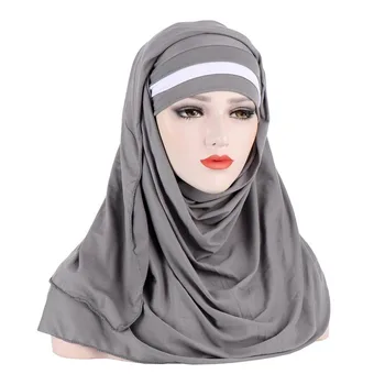 Muslimanski šal za ženske modni trak šal hidžab femme musulman Malezija obloge headscarf hijabs vodja islamske rute kopftuch