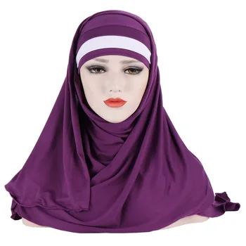 Muslimanski šal za ženske modni trak šal hidžab femme musulman Malezija obloge headscarf hijabs vodja islamske rute kopftuch