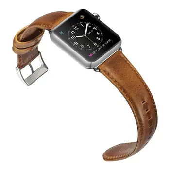 Lunnary Premium usnje Pasu Zanke Traku Za Apple Watch 6 SE 5 4 3 2 38 mm 40 mm Watch Band za iwatch 5 44 42mm Zapestnica