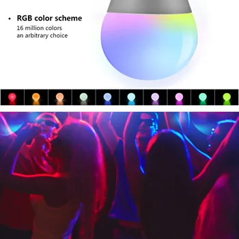 Možnost zatemnitve Rgb Barvni Spreminjanje Smart Žarnica Wifi Led Žarnice e27 Podporo Za Alexa / Xiaomi / Tmallgenie / Xiaodu Zlato / Siva