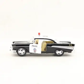 1:40 Obsega 1957 Chevrolet Bel Air Klasične Policijske Igrača Avto KiNSMART Diecast Model Potegnite Nazaj Zbirka Darilo Za Otroke