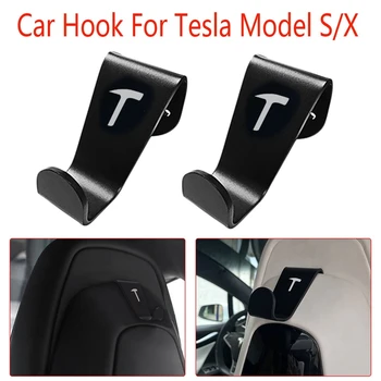 2 X Avto Sedež Vzglavnik Kavljem Obešalnik Imetnik Primerni za Tesla Model 3/S/X